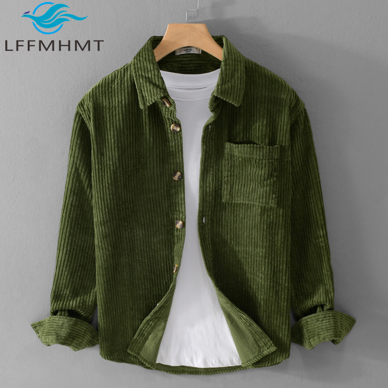 Новая мужская вельветовая руба – обзор и цена Corduroy Button Up Shirt Men