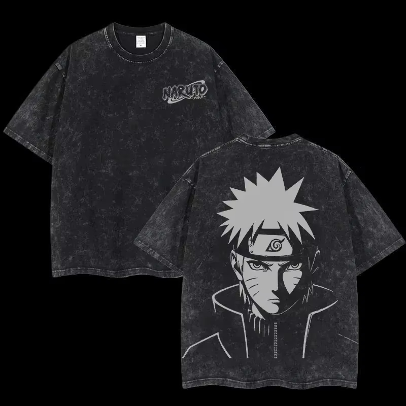 Футболка с изображением Наруто – обзор и цена Acid Wash Vintage Graphic T Shirt
