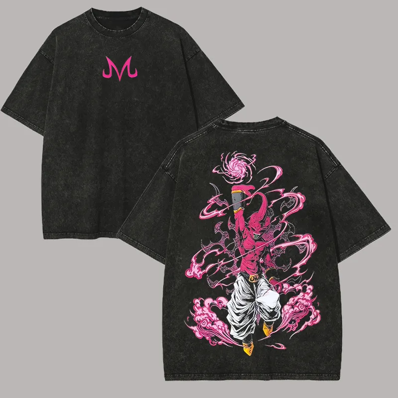 Футболка Kid Buu Dragon Ball Z – обзор и цена Acid Wash Vintage Graphic T Shirt