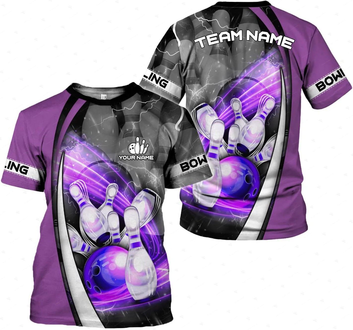 Пользовательское имя, градиент – обзор и цена Short Sleeve Bowling Shirt Retro